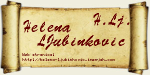 Helena LJubinković vizit kartica
